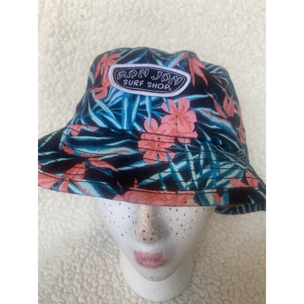 Ron Jon Surf Shop Floral Bucket Hat Sun Cap Hawaiian One Size